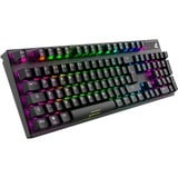Sharkoon SKILLER SGK20 RGB clavier gaming mécanique Noir, Layout DE (QWERTZ), Huano Red, 100%