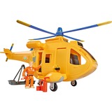 Simba Pompier Sam - Hélicoptère Wallaby II, Jeu véhicule Jaune/Bleu, Avec figurine