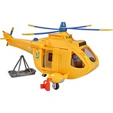 Simba Pompier Sam - Hélicoptère Wallaby II, Jeu véhicule Jaune/Bleu, Avec figurine