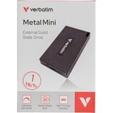 Verbatim 32030 lecteur à circuits intégrés externe 512 Go USB Type-C USB 3.2 Gen 2x2 Gris SSD 512 Go, USB Type-C, USB 3.2 Gen 2x2, 2000 Mo/s, 10 Gbit/s, Gris
