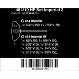 Wera 05023454001, 454/10 HF Set Imperial 2, Tournevis Noir/Vert