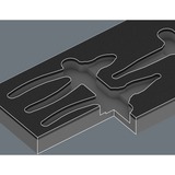 Wera Insert en mousse pour ensemble de pinces KNIPEX VDE 1, vide, Dépôt Noir/gris