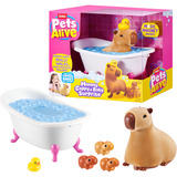 ZURU Pets Alive - Mommy Capybara and Baby Surprise, Figurine Pets Alive Mommy Capybara and Baby Surprise, Capybara jouet, 3 an(s), Interactif, Sonore