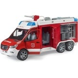 bruder Véhicule de commandement des pompiers Mercedes Benz Sprinter avec son et lumière, Modèle réduit de voiture 02680