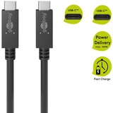 goobay 49252 câble USB 0,5 m USB 3.2 Gen 2 (3.1 Gen 2) USB C Noir Noir, 0,5 m, USB C, USB C, USB 3.2 Gen 2 (3.1 Gen 2), Noir