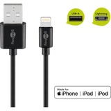 goobay 63523 câble Lightning 1 m Noir Noir, 1 m, Lightning, USB A, Mâle, Mâle, Noir