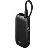 goobay Powerbank 5 000 mAh, câble USB-C intégré 13 cm, 20 watts Noir
