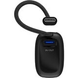 goobay Powerbank 5 000 mAh, câble USB-C intégré 13 cm, 20 watts Noir