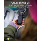 goobay Powerbank 5 000 mAh, câble USB-C intégré 13 cm, 20 watts Noir