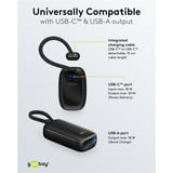 goobay Powerbank 5 000 mAh, câble USB-C intégré 13 cm, 20 watts Noir