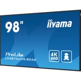 iiyama LH9875UHS-B2AG, Affichage public Noir (Mat)