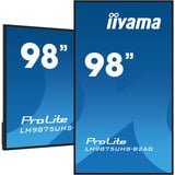 iiyama LH9875UHS-B2AG, Affichage public Noir (Mat)