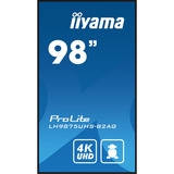 iiyama LH9875UHS-B2AG Écran d'affichage dynamique Écran plat de signalisation numérique 2,48 m (97.5") LED Wifi 500 cd/m² 4K Ultra HD Noir Intégré dans le processeur Android 11 24/7, Affichage public Noir (Mat), Écran plat de signalisation numérique, 2,48 m (97.5"), LED, 3840 x 2160 pixels, Wifi, 24/7