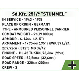COBI Sd.Kfz. 251/9 Stummel, Jouets de construction 