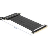 DeLOCK Carte riser PCI Express 4.0 x16 connecteur vers slot x16 avec câble 30 cm, Carte de montage Noir