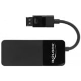 DeLOCK DisplayPort 1.4 > 3x HDMI MST, Répartiteurs de DisplayPort Noir, 0,125 mètre