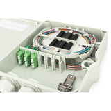 Digitus Boîtier de connexion FTTH/FTTB - équipé, OS2 12 fibres, Boîte de raccordement Gris