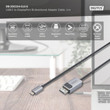 Digitus Câble adaptateur USB4 Gen 2x2 USB-C > DisplayPort Noir/gris