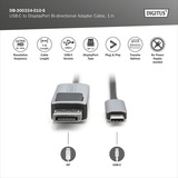 Digitus Câble adaptateur USB4 Gen 2x2 USB-C > DisplayPort Noir/gris