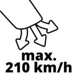 EINHELL Aspirateur/souffleur de feuilles sans fil VENTURRO 18/210 Rouge/Noir