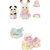 EPOCH Sylvanian Families - Set de jeu parc d'attractions Promenade en train, Jouets de construction 