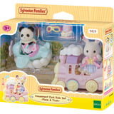 EPOCH Sylvanian Families - Set de jeu parc d'attractions Promenade en train, Jouets de construction 