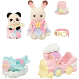 EPOCH Sylvanian Families - Set de jeu parc d'attractions Promenade en train, Jouets de construction 