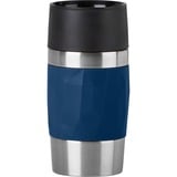 Emsa Mug Thermos Compact, Gobelet thermique Bleu foncé/en acier inoxydable