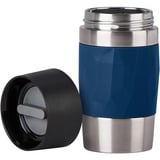 Emsa Mug Thermos Compact, Gobelet thermique Bleu foncé/en acier inoxydable