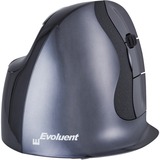 Evoluent BNEEVRDSW souris Bureau Droitier RF sans fil Laser 3200 DPI Noir/Argent, Droitier, Conception verticale, Laser, RF sans fil, 3200 DPI, Noir