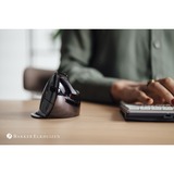 Evoluent Evoluent D Small Wireless, Souris Noir/Argent, Droitier, Conception verticale, Laser, RF sans fil, 3200 DPI, Noir