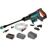 GARDENA Set prêt à l'emploi AquaClean 24/18 V P4A, Nettoyeur pression Gris/Turquoise, 14800-20, Batterie incluse