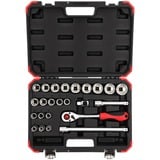 GEDORE R69013024 douills et ensemble de douilles, Clés mixtes à cliquet Rouge/Noir, 85 mm