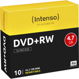 Intenso DVD+RW 4.7GB, 4x 4,7 Go 10 pièce(s), Support vierge DVD 4x, 4,7 Go, DVD+RW, 120 mm, 10 pièce(s), Petit boitier