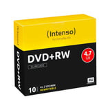Intenso DVD+RW 4.7GB, 4x 4,7 Go 10 pièce(s), Support vierge DVD 4x, 4,7 Go, DVD+RW, 120 mm, 10 pièce(s), Petit boitier