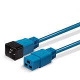 Lindy 30122 câble électrique Bleu 3 m Coupleur C19 Coupleur C20, Câble d'extension Bleu, 3 m, Coupleur C19, Coupleur C20, 250 V, 16 A