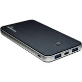 MediaRange MR753 banque d'alimentation électrique Lithium Polymère (LiPo) 10000 mAh Noir, Powerbank Noir/Argent, 10000 mAh, Lithium Polymère (LiPo), 3,7 V, 18 W, Noir
