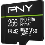 PNY Pro Elite Prime microSD 256 GB, Carte mémoire Noir/Vert