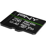PNY Pro Elite Prime microSD 256 GB, Carte mémoire Noir/Vert