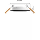 Philips Hue Hue White & Color Ambiance Slim lampe encastrée 90 mm, Lumière LED Noir