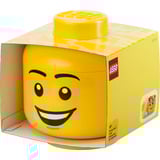 Room Copenhagen Tête de rangement LEGO "Happy Boy", grande, Boîte de rangement Jaune