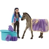 Schleich HORSE CLUB Mini Monde – Séance de soins avec Kim, Jeu de construction Animal, Horses, Pocket Sets, 5 an(s), Multicolore