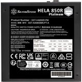 SilverStone HELA 850R Platinum, alimentation modulaire 850 watt Noir, 3x PCIe, 4x PCIe, Gestion des câbles