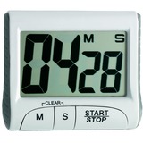 TFA 38.2021.02 Minuteur de ménage Minuteur numérique de cuisine Blanc, Horloge de cuisine Blanc, Minuteur numérique de cuisine, Blanc, 99 min, Plastique, LCD, Magnétique