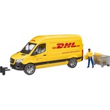 bruder MB Sprinter DHL avec chauffeur, Modèle réduit de voiture Jaune, 02671