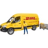 bruder MB Sprinter DHL avec chauffeur, Modèle réduit de voiture Jaune, 02671