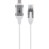 goobay Câble adaptateur Ethernet USB-C 3.2 Gen2 > RJ-45, Slim Blanc