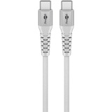 goobay Supersoft USB-C > USB-C 2.0, Câble Blanc, 0,5 mètre