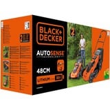 BLACK+DECKER CLMA4825L2-QW, Tondeuse à gazon Orange/Noir