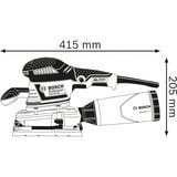 Bosch Ponceuse vibrante GSS 230 AVE Professional Bleu, Ponceuse orbitale, Bride/Velcro, 11000 tr/min, 16000 OPM, 22000 OPM, 2,4 mm